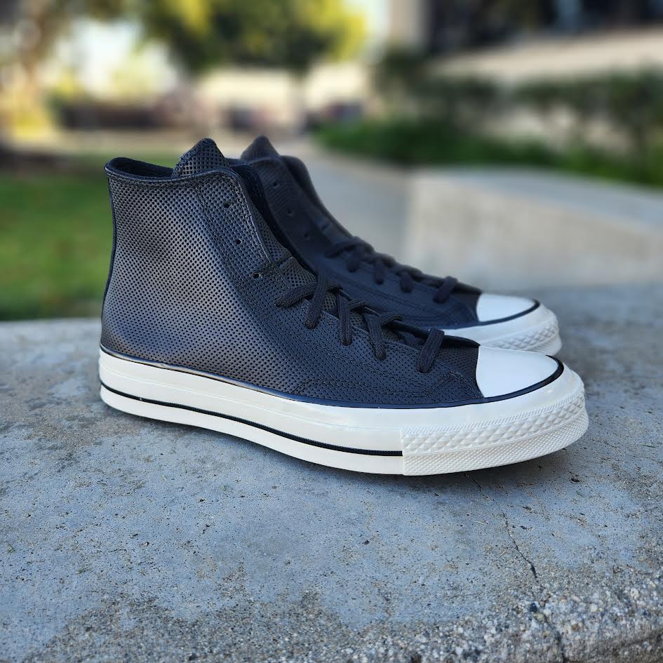 Converse Chuck 70 Leather Black Gingersnap Egret US 10