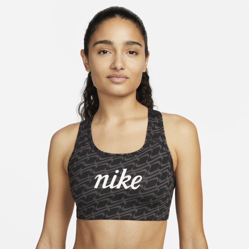 Women's Nike Dri-FIT Swoosh Medium-Support 1-Piece Pad Sports Bra Black