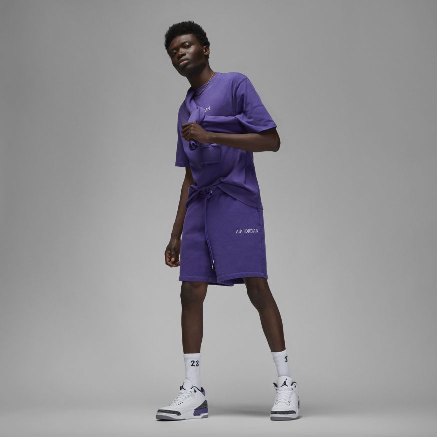 Air Jordan Wordmark Fleece Shorts L / Purple