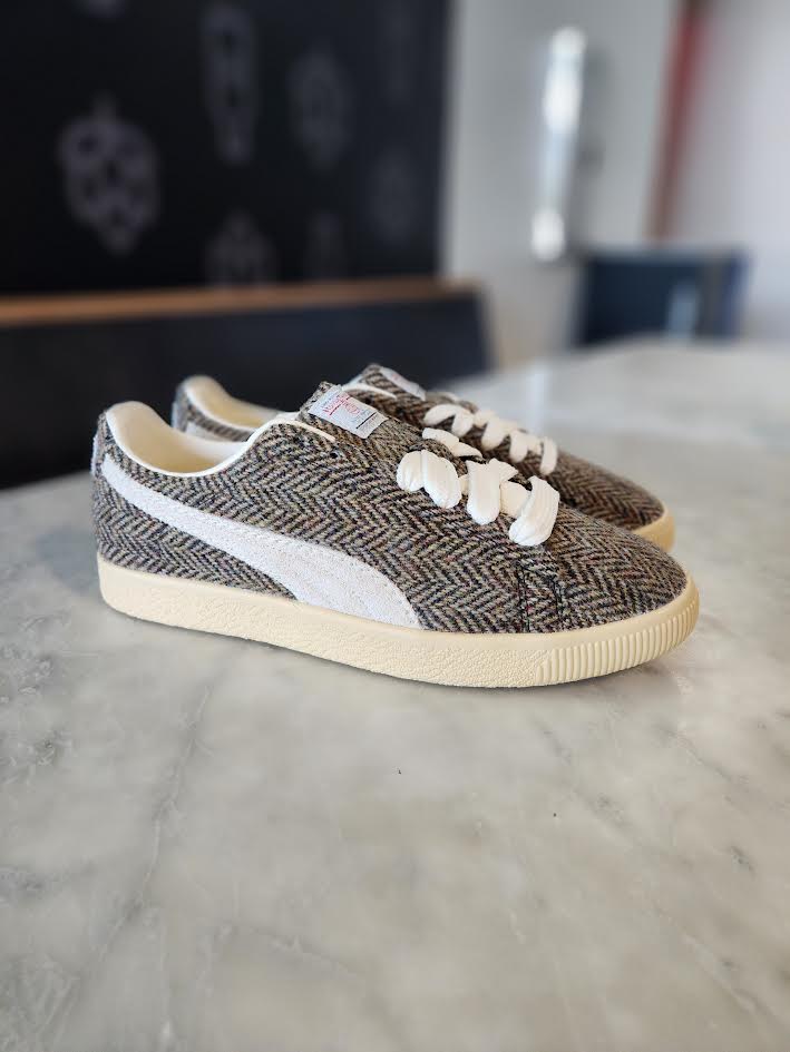 PUMA CLYDE HARRIS TWEED CHAMOMILE SUGARED ALMOND