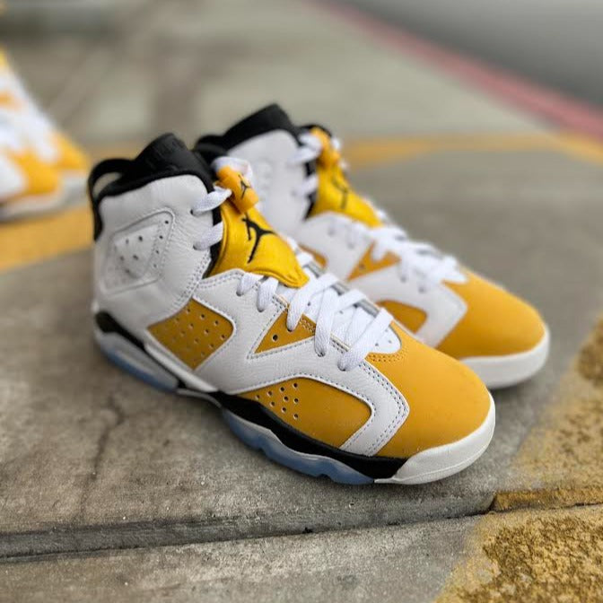 Jordan white and yellow best sale