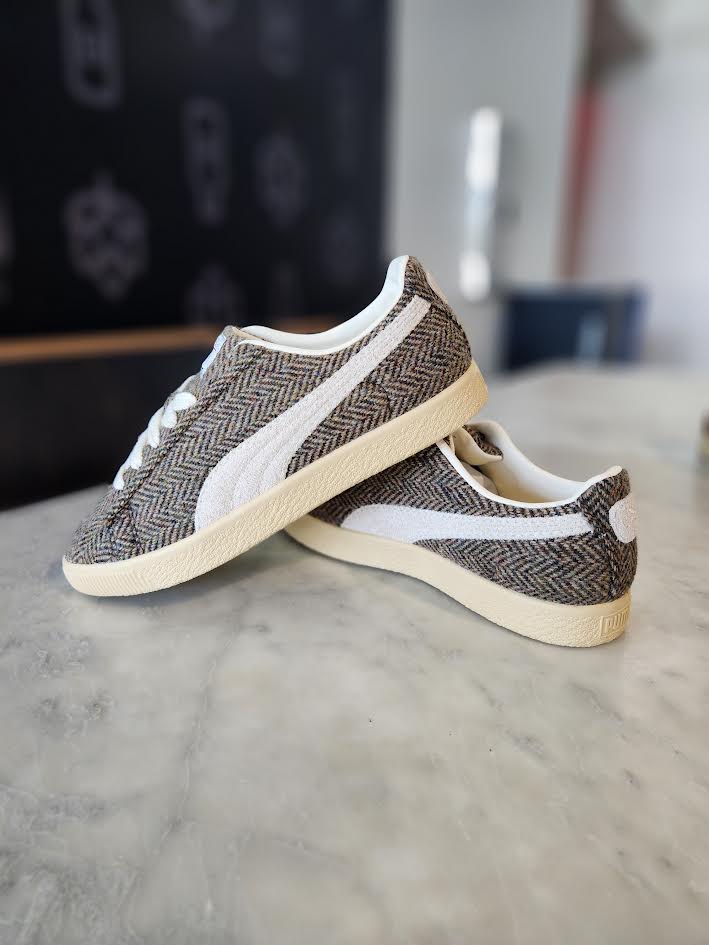 PUMA CLYDE HARRIS TWEED CHAMOMILE SUGARED ALMOND