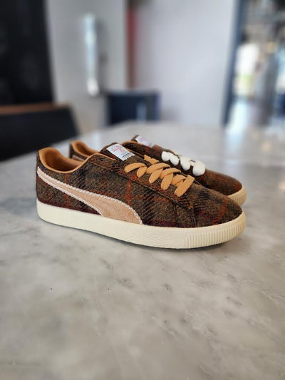 PUMA CLYDE HARRIS TWEED CHAMOMILE CARAMEL LATTE