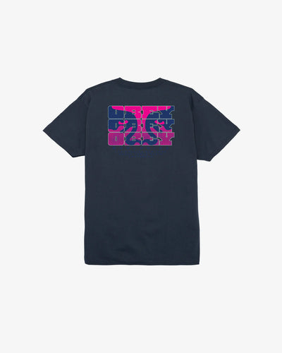 OBEY BRICK BY BRICK TEE NAVY