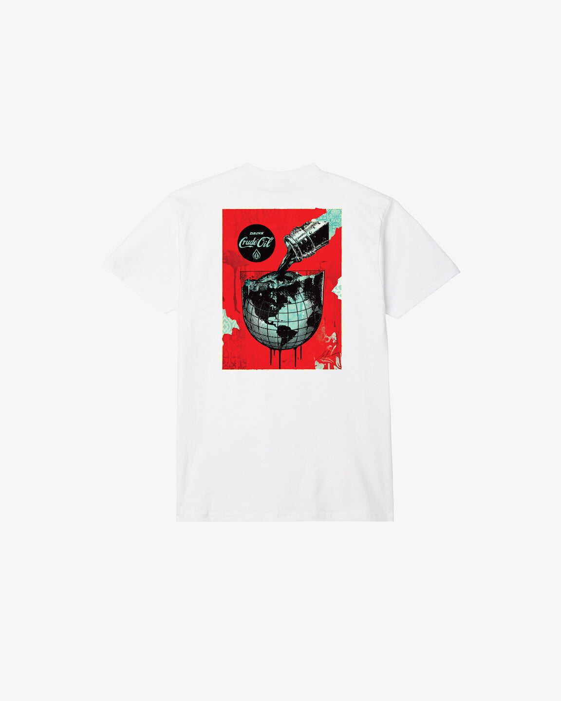 OBEY DRINK CUDE OIL CUP TEE WHITE