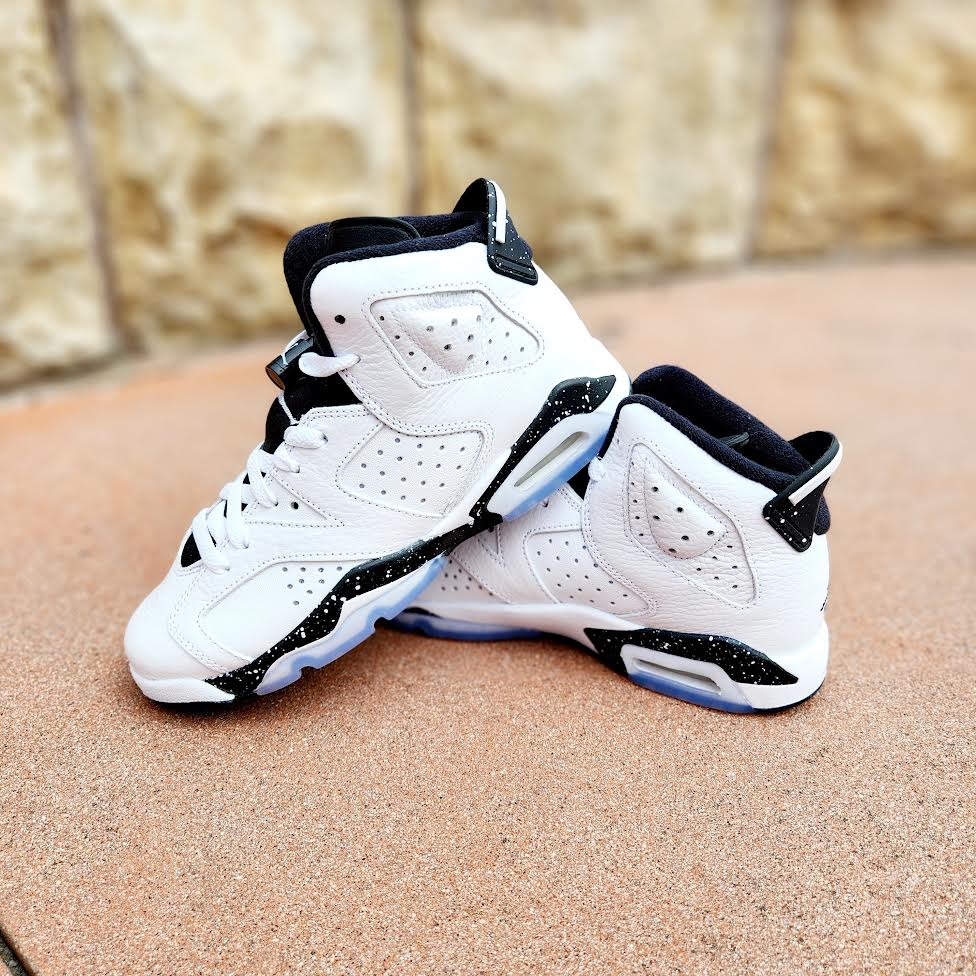 Air Jordan 6 Retro GS White Black Shoes