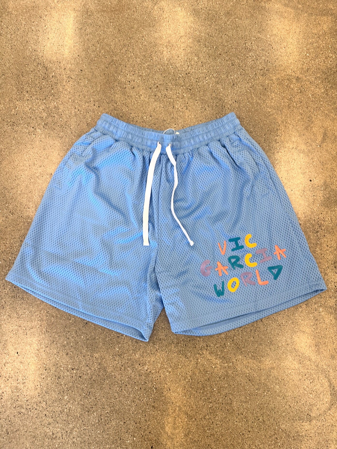 VIC GARCIA WORLD VGW DRIP SHORTS BLUE