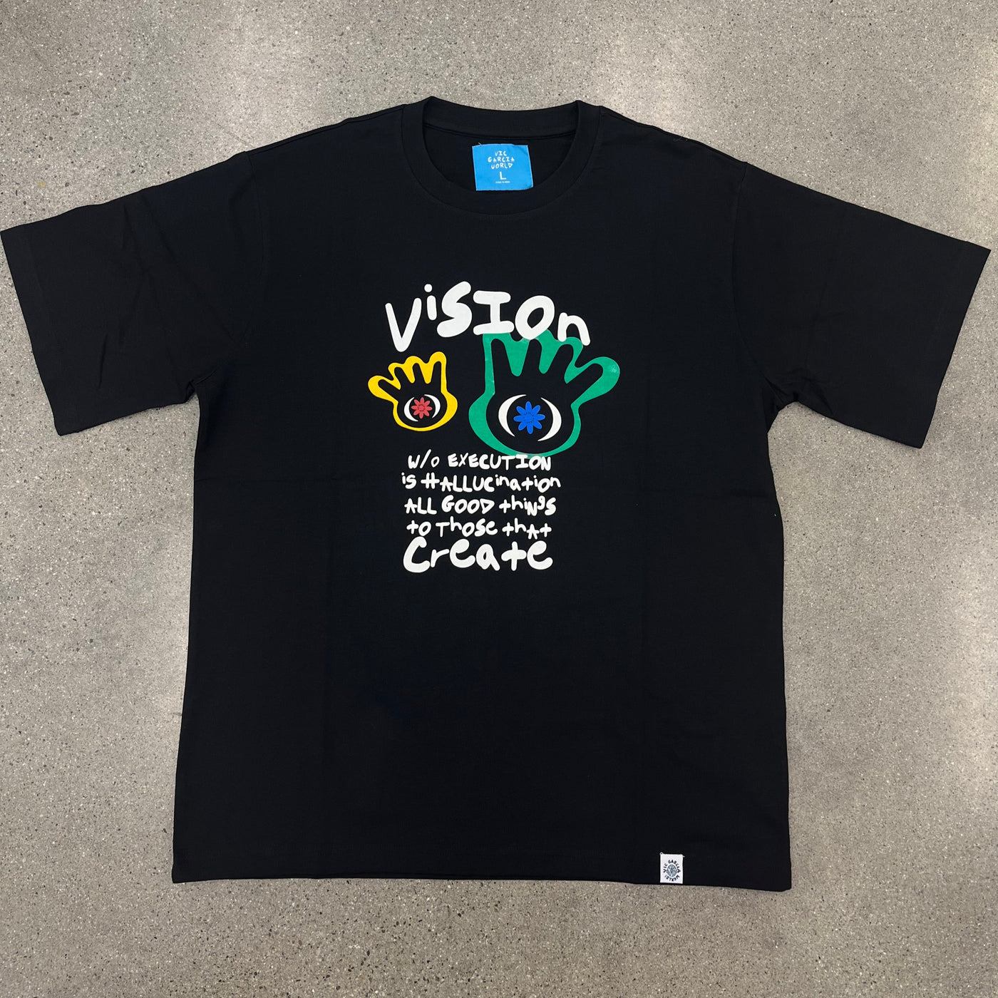 VIC GARCIA WORLD VISION TEE BLACK