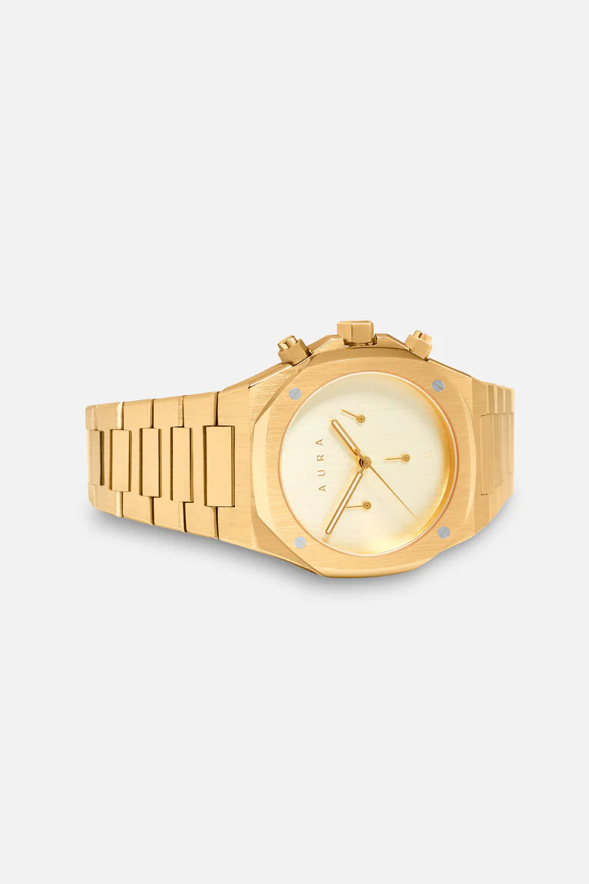 AURA WATCHES 1023 CHRONOGRAPH GOLD