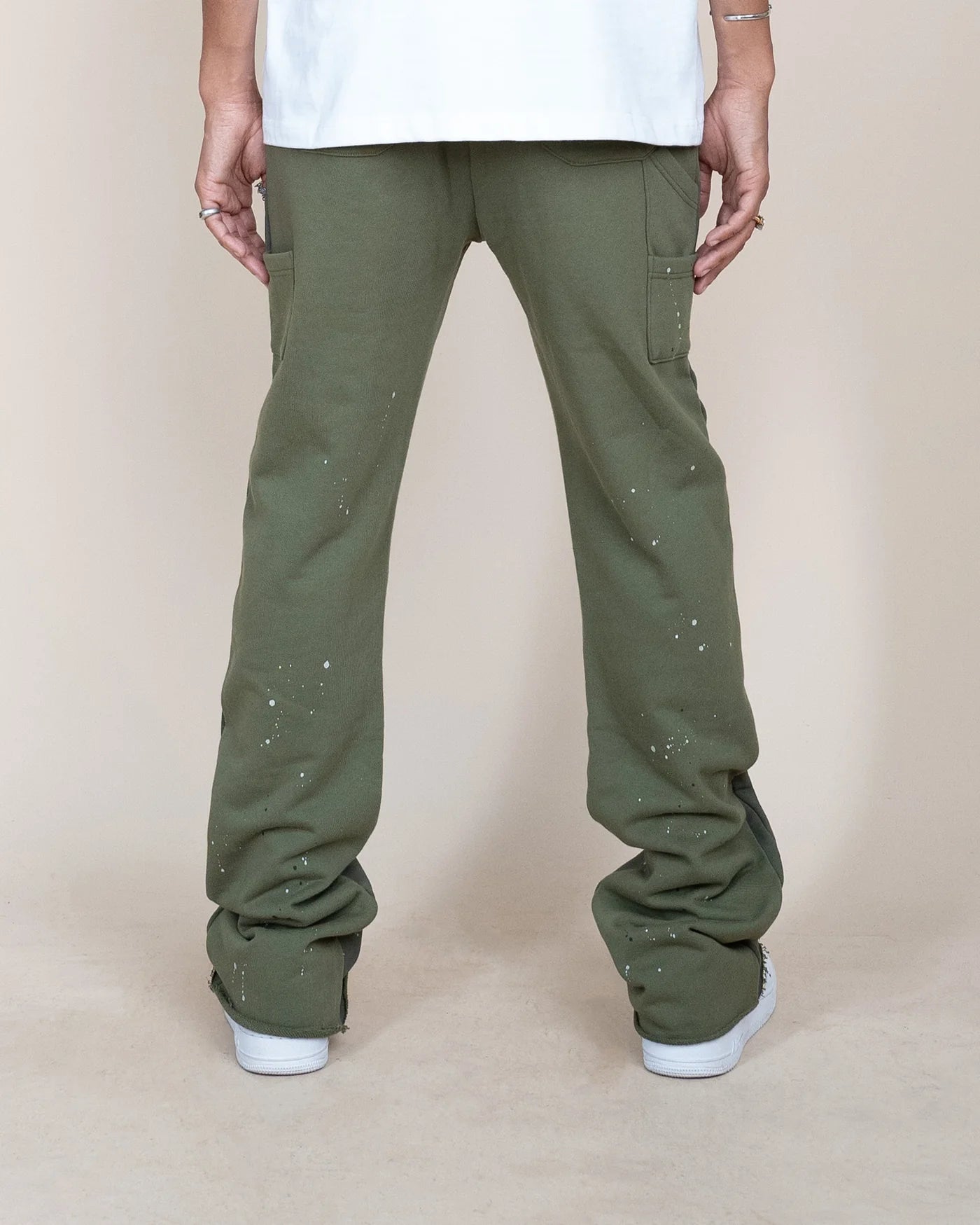 EPTM FRENCH TERRY CARPENTER OLIVE PANTS