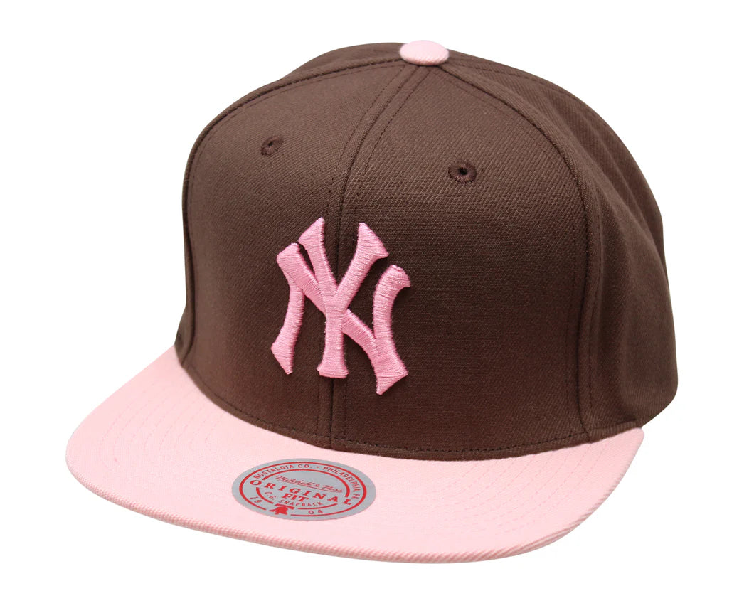 MLB NEOPOLITAN SNAPBACK COOP YANKEES BROWN PINK