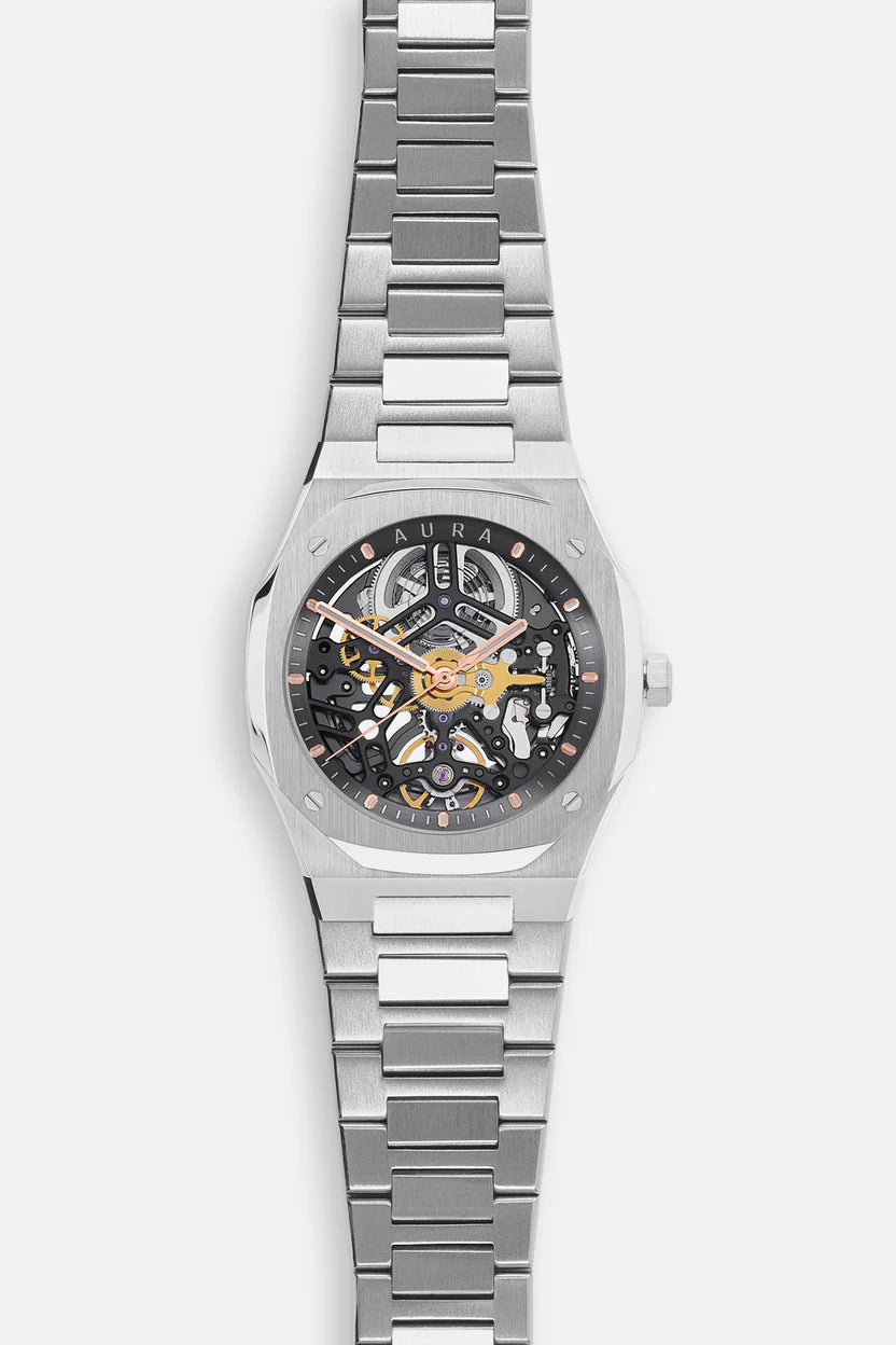 AURA WATCHES SKELETON 002 STEEL 40MM