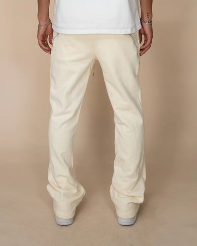 EPTM ZIP FLARED SWEATPANTS CREAM