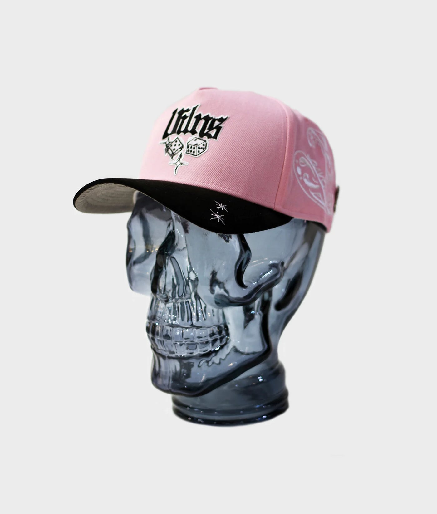 VILLAIN ATTIRE DICE PAISLEY HAT PINK