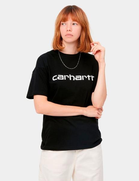 W CARHARTT WIP S/S SCRIPT T-SHIRT (BLACK)