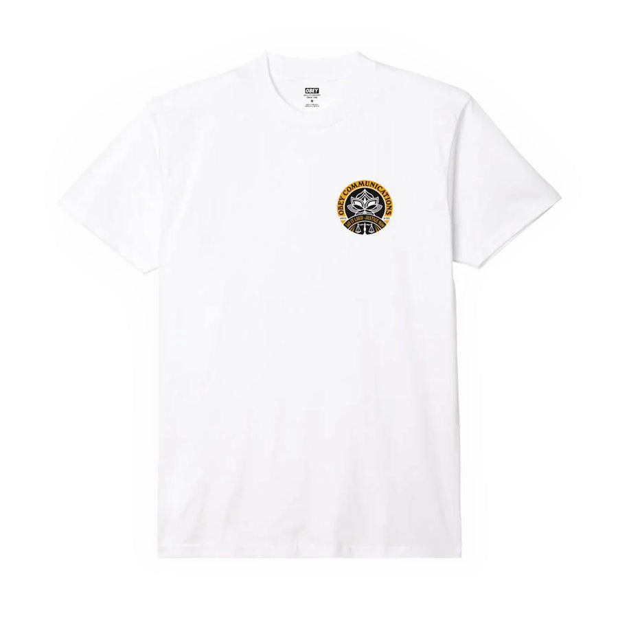 OBEY SAY IT LOUD LOTUS TEE  WHITE