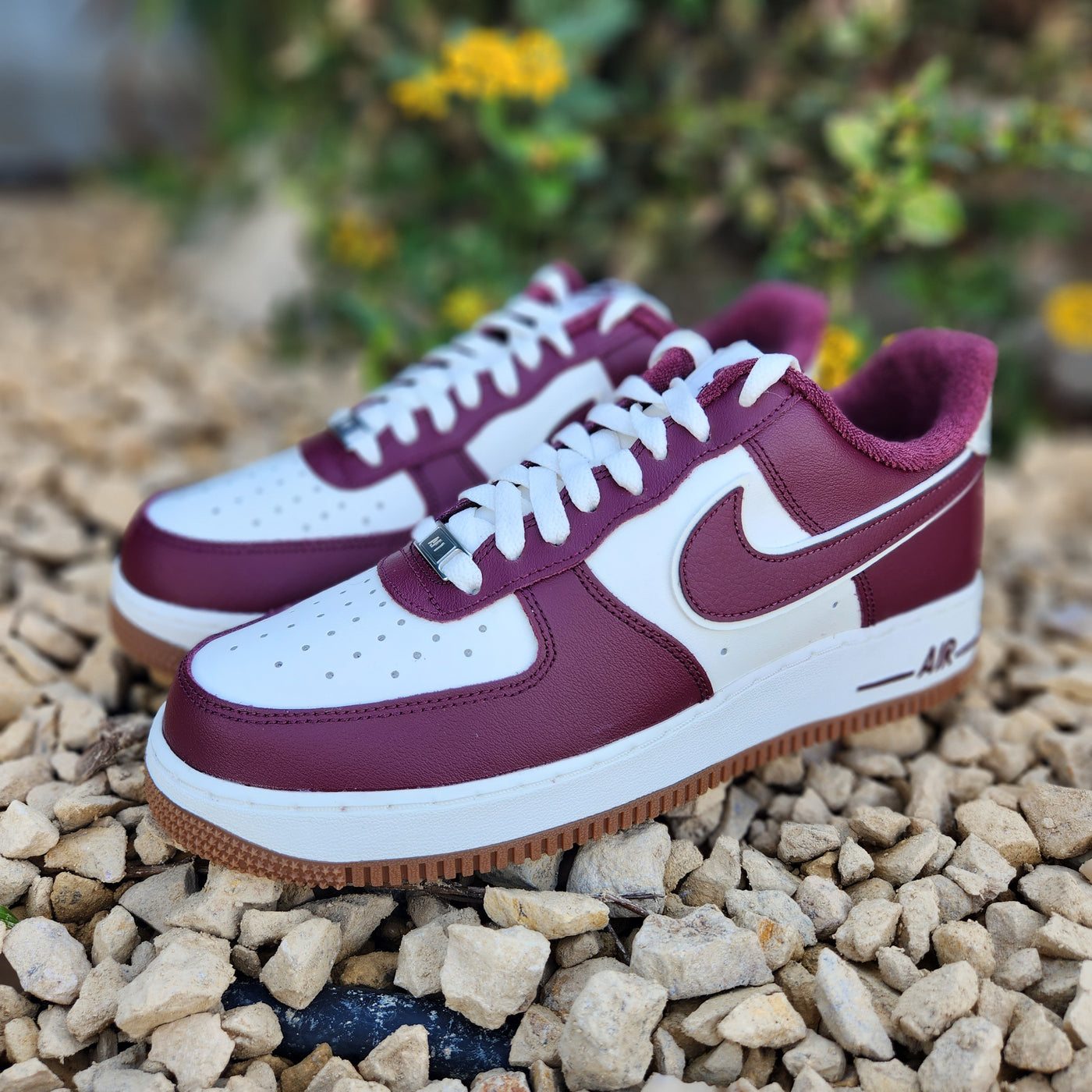 Men's Size 10 - Nike Air Force 1 Low Night Maroon/Sail DQ7659 102