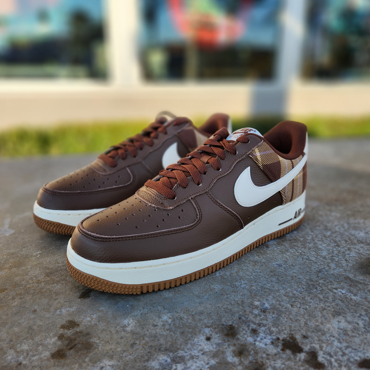 Nike Air Force 1 '07 LX 'Cacao Plaid' | Brown | Men's Size 6