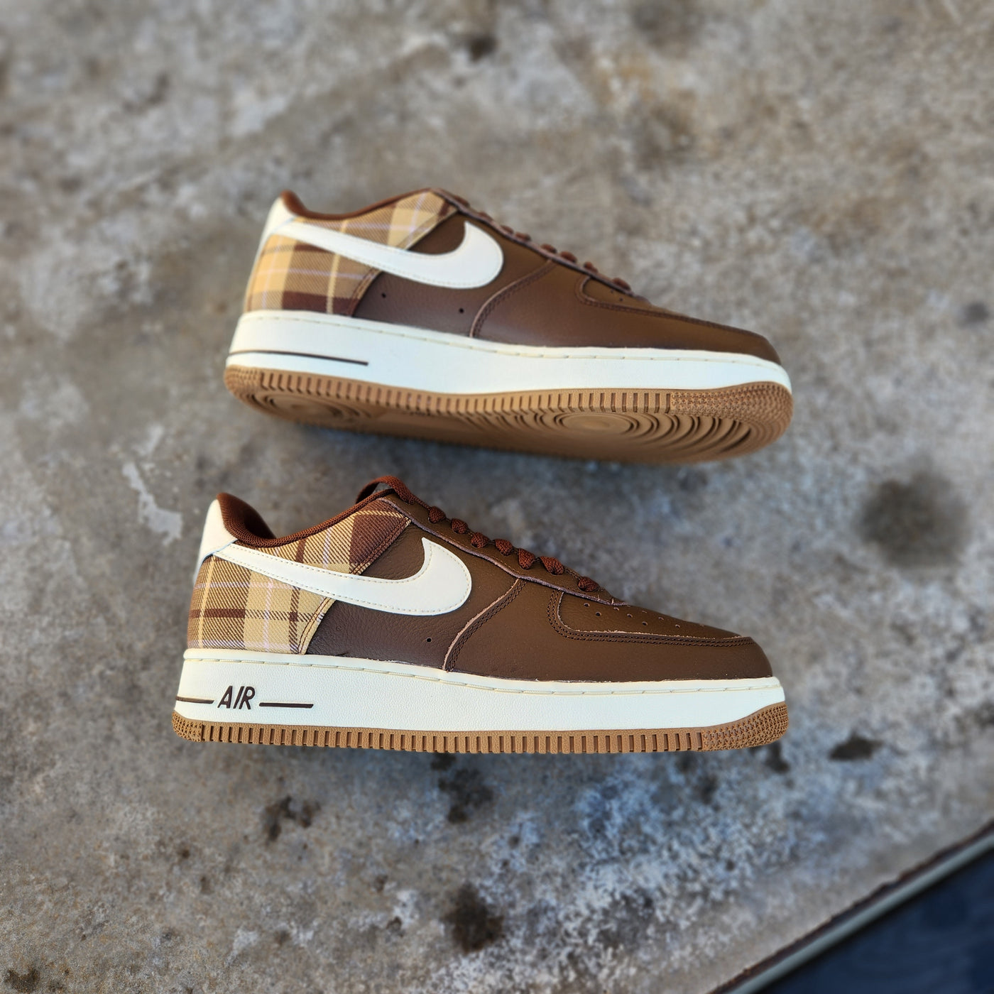 Nike Air Force 1 '07 LX 'Cacao Plaid' | Brown | Men's Size 6