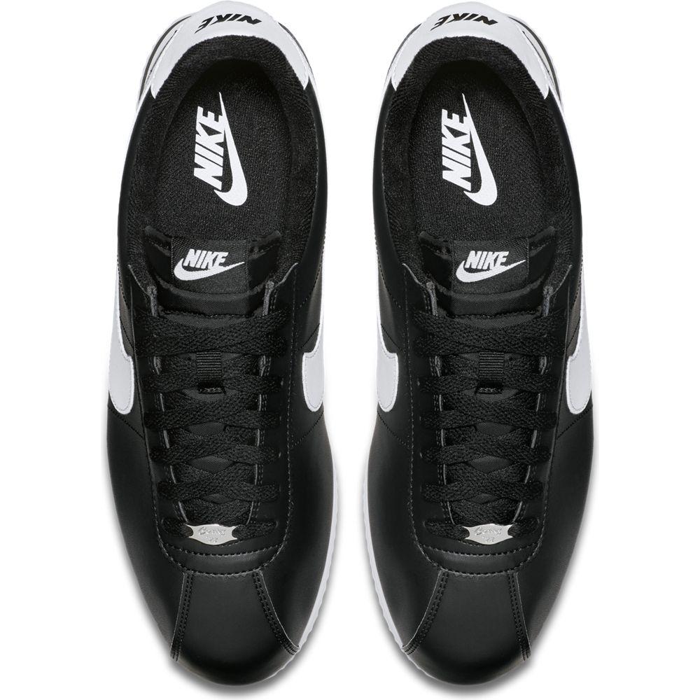 NIKE CORTEZ BASIC LEATHER BLACK WHITE