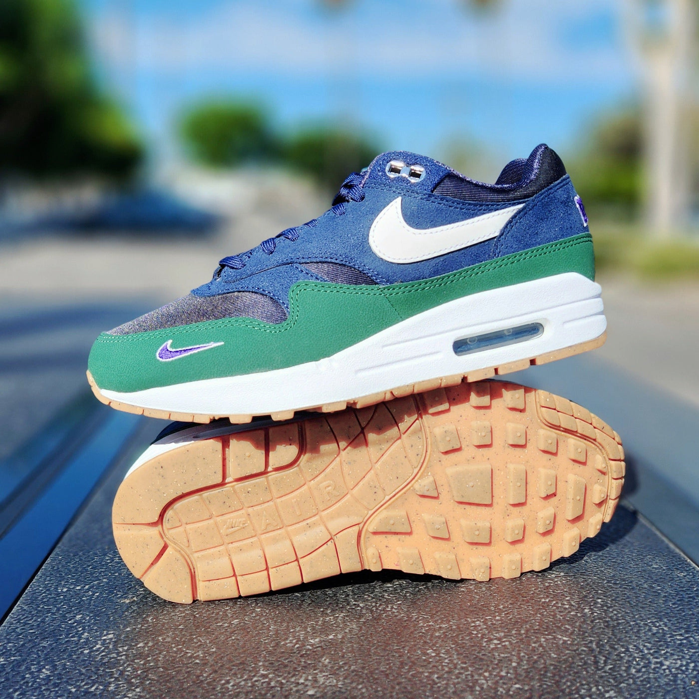 Nike Air Max 1 '87 Obsidian Gorge Green On Foot Sneaker Review